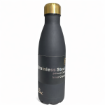 Premium Stainless Steel Vacuum Insulated Water Bottle with Inner Copper Coating – 24H Cold & 12H Hot (Black & Gold) (1000 ML)