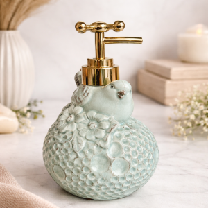 AquaBloom Bird Ceramic Soap Dispenser